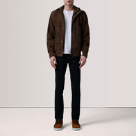 Lester Brown Suede Bomber Jacket by Dash Racegear - men Jacket view 2