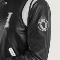 Liberte Illinois Black Leather Varsity Jacket by Dash Racegear - men Jacket view 6
