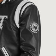 Liberte Texas Black Leather Varsity Jacket by Dash Racegear - men Jacket view 6