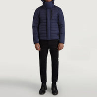 Malcolm Blue Hooded Puffer Jacket by Dash Racegear - men Jacket view 3