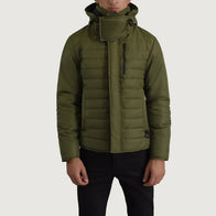 Malcolm Green Hooded Puffer Jacket by Dash Racegear - men Jacket view 3
