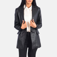 Marilyn Black Leather Blazer by Dash Racegear - women Jacket view 1