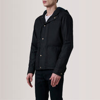 Marlo Black Canvas Hooded Work Jacket by Dash Racegear - men Jacket view 3