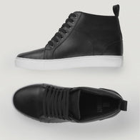 Marty High Top Black Leather Sneakers by Dash Racegear - men Leather Shoes view 3