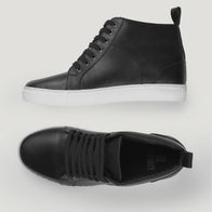 Marty High Top Black Leather Sneakers by Dash Racegear - men Leather Shoes view 3