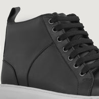 Marty High Top Black Leather Sneakers by Dash Racegear - men Leather Shoes view 4