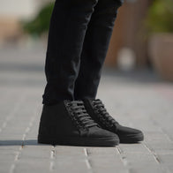 Marty High Top Black Nubuck Sneakers by Dash Racegear - men Leather Shoes view 1