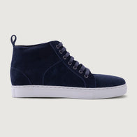 Marty High Top Blue Suede Leather Sneakers by Dash Racegear - men Leather Shoes view 2