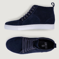 Marty High Top Blue Suede Leather Sneakers by Dash Racegear - men Leather Shoes view 4
