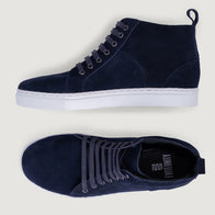 Marty High Top Blue Suede Leather Sneakers by Dash Racegear - men Leather Shoes view 4