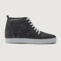 Marty High Top Grey Suede Leather Sneakers by Dash Racegear - men Leather Shoes view 2