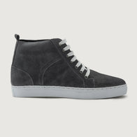 Marty High Top Grey Suede Leather Sneakers by Dash Racegear - men Leather Shoes view 2