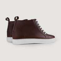 Marty High Top Maroon Leather Sneakers by Dash Racegear - men Leather Shoes view 10