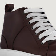 Marty High Top Maroon Leather Sneakers by Dash Racegear - men Leather Shoes view 9
