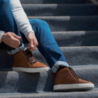 Marty High Top Tan Leather Sneakers by Dash Racegear - men Leather Shoes view 10
