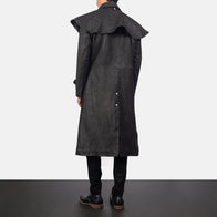 Maverick Black Leather Duster by Dash Racegear - men Jacket view 3