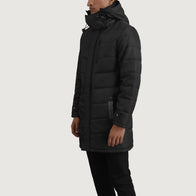 Moore Black Hooded Parka by Dash Racegear - men Jacket view 2