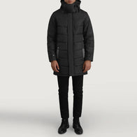 Moore Black Hooded Parka by Dash Racegear - men Jacket view 3