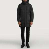 Moore Black Hooded Parka by Dash Racegear - men Jacket view 3