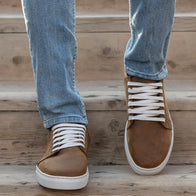Murphy Low Top Burnt Copper Pullup Leather Sneakers by Dash Racegear - men Leather Shoes view 6