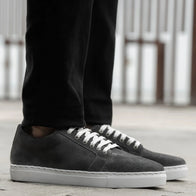 Murphy Low Top Grey Suede Leather Sneakers by Dash Racegear - men Leather Shoes view 8