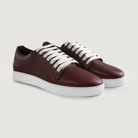 Murphy Low Top Maroon Leather Sneakers by Dash Racegear - men Leather Shoes view 5