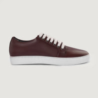 Murphy Low Top Maroon Leather Sneakers by Dash Racegear - men Leather Shoes view 6