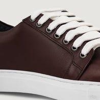 Murphy Low Top Maroon Leather Sneakers by Dash Racegear - men Leather Shoes view 8
