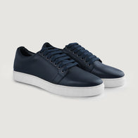 Murphy Low Top Midnight Blue Leather Sneakers by Dash Racegear - men Leather Shoes view 5