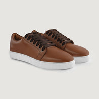 Murphy Low Top Tan Leather Sneakers by Dash Racegear - men Leather Shoes view 5