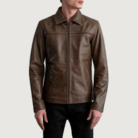 Mystical Pullup Brown Leather Jacket by Dash Racegear - men Jacket view 3
