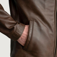 Mystical Pullup Brown Leather Jacket by Dash Racegear - men Jacket view 5