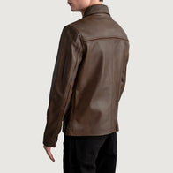 Mystical Pullup Brown Leather Jacket by Dash Racegear - men Jacket view 6
