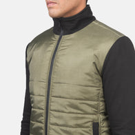 Nashville Quilted Green Windbreaker Jacket by Dash Racegear - men Jacket view 6