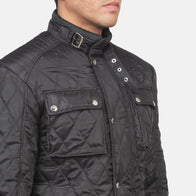Nelson Quilted Black Windbreaker Jacket by Dash Racegear - men Jacket view 6