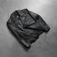 Noah Black Leather Biker Jacket by Dash Racegear - men Jacket view 8