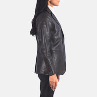 Norma Brown Leather Blazer by Dash Racegear - women Jacket view 5