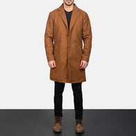 Petrillo Khaki Wool Single Breasted Coat by Dash Racegear - men Jacket view 4