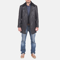 Pierce Shearling Black Leather Jacket by Dash Racegear - men Jacket view 3