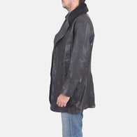 Pierce Shearling Black Leather Jacket by Dash Racegear - men Jacket view 4