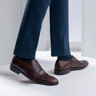 Professor Oxford Burnished Brown Leather Shoes by Dash Racegear - men Leather Shoes view 10