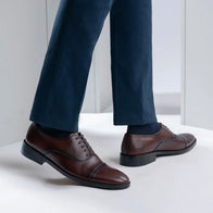 Professor Oxford Burnished Brown Leather Shoes by Dash Racegear - men Leather Shoes view 10