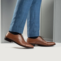 Professor Oxford Tan Leather Shoes by Dash Racegear - men Leather Shoes view 2