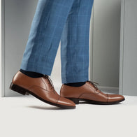 Professor Oxford Tan Leather Shoes by Dash Racegear - men Leather Shoes view 2