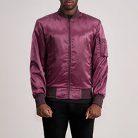 Quinton MA-1 Maroon Bomber Jacket by Dash Racegear - men Jacket view 1
