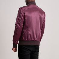 Quinton MA-1 Maroon Bomber Jacket by Dash Racegear - men Jacket view 5