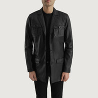 Ray Cutler Black Leather Blazer by Dash Racegear - men Jacket view 1