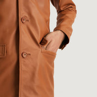 Ray Cutler Tan Brown Leather Blazer by Dash Racegear - men Jacket view 4