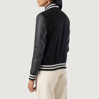 Savant Black Hybrid Varsity Jacket by Dash Racegear - women Jacket view 5