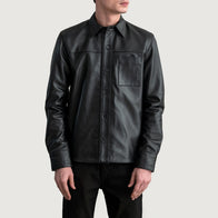 Scout Black Leather Shirt by Dash Racegear - men Jacket view 3